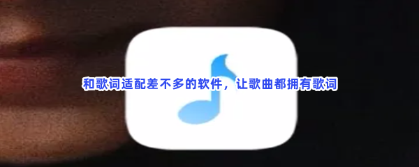 和歌词适配差不多的软件，让歌曲都拥有歌词