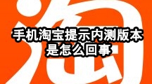 手机淘宝提示内测版本是怎么回事