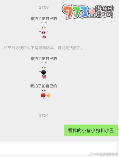 《微信》拍一拍小动物图案分享