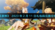 《原神》2023年2月11日礼包码兑换分享