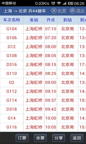 路路通时刻表手机版截图4