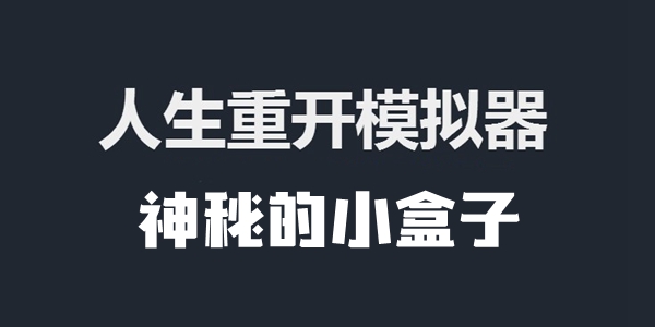 人生重开模拟器神秘的小盒子作用介绍