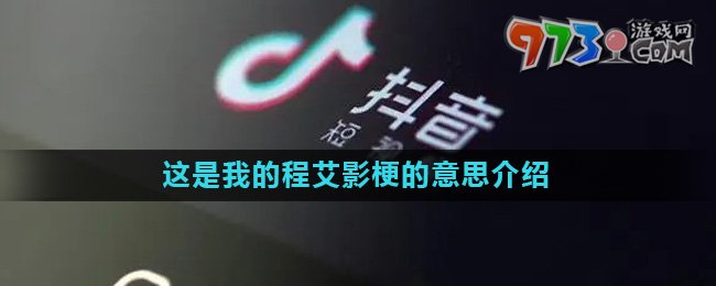 《抖音》这是我的程艾影梗的意思介绍