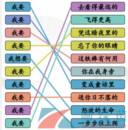 《汉字找茬王》连线我要开头的歌曲通关攻略