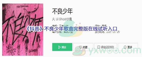 《抖音》不良少年歌曲完整版在线试听入口