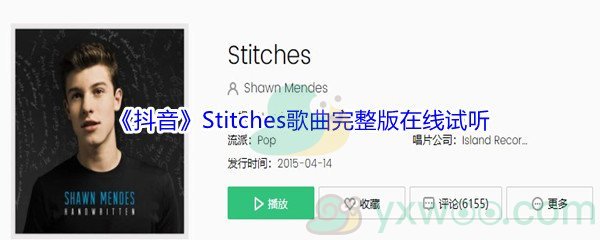 《抖音》Stitches歌曲完整版在线试听入口