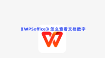 《WPSoffice》怎么查看文档数字