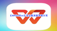 《WPSoffice》怎么取消首字母大写