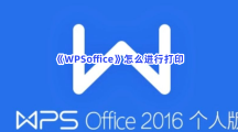 《WPSoffice》怎么进行打印