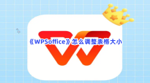 《WPSoffice》怎么调整表格大小