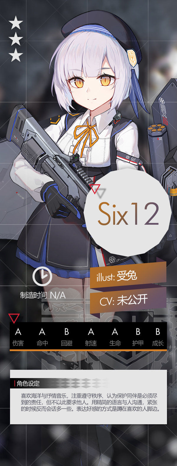 《少女前线》10月签到人形“Six12”介绍