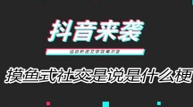 《抖音》摸鱼式社交梗含义和出处